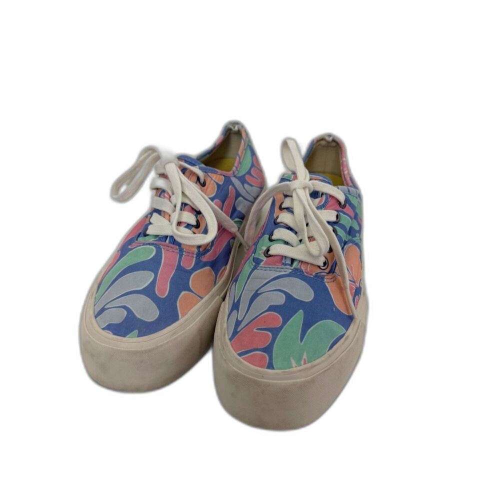SeaVees Legend Platform Womens 8 Hoffman Poplin Twill Tropical Sneakers 103000